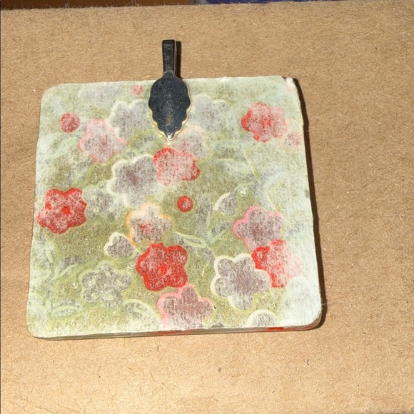 Handmade Floral Glass Pendant with Red and Purple Accents - Picture 2 of 5